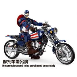 TUOLE 6018 ĐỘI TRƯỞNG MỸ bộ đồ chơi xếp lắp ráp ghép mô hình Super Heroes Siêu Nhân Anh Hùng 1048 khối