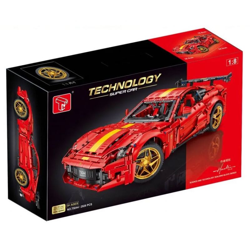 TYGOLL T5044 5044 XE THỂ THAO FERRARI 812 tỷ lệ 1:8 bộ đồ chơi xếp lắp ráp ghép mô hình Technic FERRARI 812 SUPER CAR Kỹ Thuật Công Nghệ Cao Mô Hình Phương Tiện 2926 khối