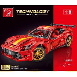 TYGOLL T5044 5044 XE THỂ THAO FERRARI 812 tỷ lệ 1:8 bộ đồ chơi xếp lắp ráp ghép mô hình Technic FERRARI 812 SUPER CAR Kỹ Thuật Công Nghệ Cao Mô Hình Phương Tiện 2926 khối