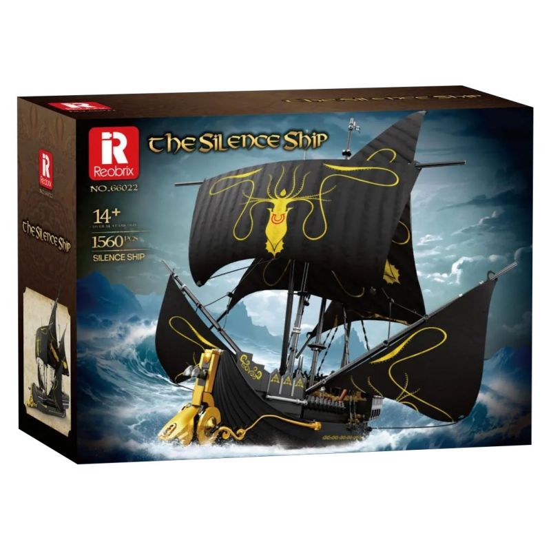 REOBRIX 66022 CON TÀU IM LẶNG bộ đồ chơi xếp lắp ráp ghép mô hình Pirates Of The Caribbean Cướp Biển Vùng Caribe 1560 khối