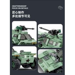 WANGE LIGAO DR.LUCK 3514 XE TRINH SÁT BỌC THÉP CƠ ĐỘNG CAO CÓ KHỚP NỐI bộ đồ chơi xếp lắp ráp ghép mô hình Military Army THE LOCKHEED XM808 TWISTER Quân Sự Bộ Đội 458 khối