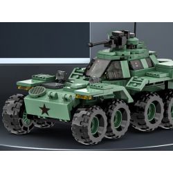 WANGE LIGAO DR.LUCK 3514 XE TRINH SÁT BỌC THÉP CƠ ĐỘNG CAO CÓ KHỚP NỐI bộ đồ chơi xếp lắp ráp ghép mô hình Military Army THE LOCKHEED XM808 TWISTER Quân Sự Bộ Đội 458 khối