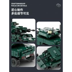 WANGE LIGAO DR.LUCK 3517 XE BỌC THÉP PHÒNG KHÔNG JAGUAR bộ đồ chơi xếp lắp ráp ghép mô hình Military Army EBRC JAGUAR Quân Sự Bộ Đội 381 khối