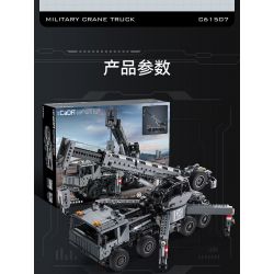 CADA DOUBLEE C61507 61507 CẦN CẨU BỌC THÉP bộ đồ chơi xếp lắp ráp ghép mô hình Technic MILITARY CRANE TRUCK Kỹ Thuật Công Nghệ Cao Mô Hình Phương Tiện 2686 khối