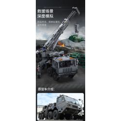 CADA DOUBLEE C61507 61507 CẦN CẨU BỌC THÉP bộ đồ chơi xếp lắp ráp ghép mô hình Technic MILITARY CRANE TRUCK Kỹ Thuật Công Nghệ Cao Mô Hình Phương Tiện 2686 khối