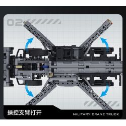 CADA DOUBLEE C61507 61507 CẦN CẨU BỌC THÉP bộ đồ chơi xếp lắp ráp ghép mô hình Technic MILITARY CRANE TRUCK Kỹ Thuật Công Nghệ Cao Mô Hình Phương Tiện 2686 khối