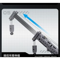 CADA DOUBLEE C61507 61507 CẦN CẨU BỌC THÉP bộ đồ chơi xếp lắp ráp ghép mô hình Technic MILITARY CRANE TRUCK Kỹ Thuật Công Nghệ Cao Mô Hình Phương Tiện 2686 khối
