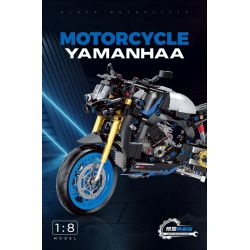 DOUBLE HEIGHT 60509 XE MÁY YAMAHA MT1O tỷ lệ 1:8 bộ đồ chơi xếp lắp ráp ghép mô hình Technic Kỹ Thuật Công Nghệ Cao Mô Hình Phương Tiện 638 khối