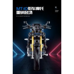 DOUBLE HEIGHT 60509 XE MÁY YAMAHA MT1O tỷ lệ 1:8 bộ đồ chơi xếp lắp ráp ghép mô hình Technic Kỹ Thuật Công Nghệ Cao Mô Hình Phương Tiện 638 khối