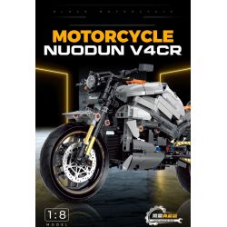DOUBLE HEIGHT 60508 XE MÁY CỔ ĐIỂN NORTON V4CR tỷ lệ 1:8 bộ đồ chơi xếp lắp ráp ghép mô hình Technic NORDON V4CR Kỹ Thuật Công Nghệ Cao Mô Hình Phương Tiện 642 khối