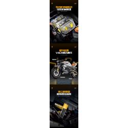 DOUBLE HEIGHT 60508 XE MÁY CỔ ĐIỂN NORTON V4CR tỷ lệ 1:8 bộ đồ chơi xếp lắp ráp ghép mô hình Technic NORDON V4CR Kỹ Thuật Công Nghệ Cao Mô Hình Phương Tiện 642 khối