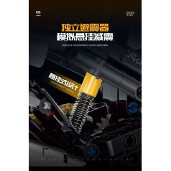 DOUBLE HEIGHT 60508 XE MÁY CỔ ĐIỂN NORTON V4CR tỷ lệ 1:8 bộ đồ chơi xếp lắp ráp ghép mô hình Technic NORDON V4CR Kỹ Thuật Công Nghệ Cao Mô Hình Phương Tiện 642 khối