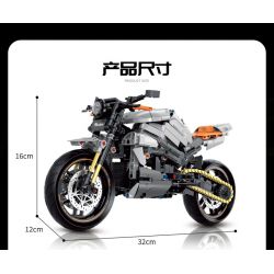 DOUBLE HEIGHT 60508 XE MÁY CỔ ĐIỂN NORTON V4CR tỷ lệ 1:8 bộ đồ chơi xếp lắp ráp ghép mô hình Technic NORDON V4CR Kỹ Thuật Công Nghệ Cao Mô Hình Phương Tiện 642 khối