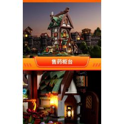 LUMIBRICKS FUNWHOLE F9024 9024 CỬA HÀNG THUỐC THỜI TRUNG CỔ bộ đồ chơi xếp lắp ráp ghép mô hình Creator Sáng Tạo 1470 khối