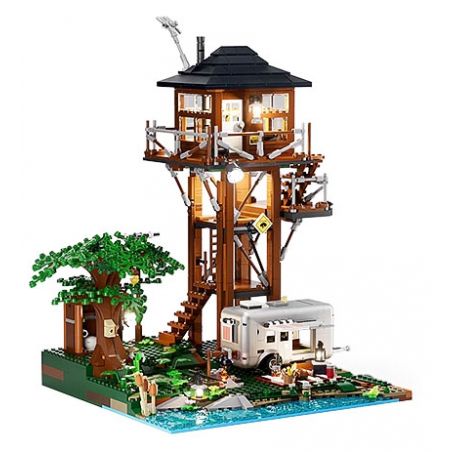 LUMIBRICKS FUNWHOLE F9022 9022 TRẠI NGOÀI TRỜI bộ đồ chơi xếp lắp ráp ghép mô hình Creator Sáng Tạo 1426 khối