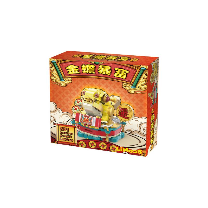 LINOOS LN7065 7065 CÓC VÀNG BỖNG DƯNG GIÀU bộ đồ chơi xếp lắp ráp ghép mô hình Creator THE GOLDEN TOOD BECAME EXTREMELY WEALTHY Sáng Tạo 351 khối