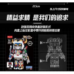 WANGAO 188019 GẤU CƠ KHÍ ĐA DẠNG 400% bộ đồ chơi xếp lắp ráp ghép mô hình BEAR ROBOT
