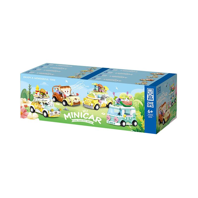 ZHEGAO 923005 XE MINI 4 MẪU bộ đồ chơi xếp lắp ráp ghép mô hình MINICAR