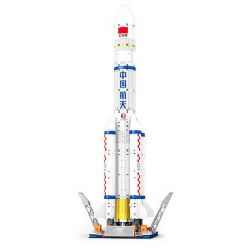 SEMBO 203365 MỘT QUỐC GIA HÙNG MẠNH TÊN LỬA ĐẨY TRƯỜNG CHINH 5 bộ đồ chơi xếp lắp ráp ghép mô hình City Thành Phố 1102 khối