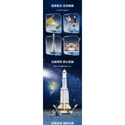 SEMBO 203365 MỘT QUỐC GIA HÙNG MẠNH TÊN LỬA ĐẨY TRƯỜNG CHINH 5 bộ đồ chơi xếp lắp ráp ghép mô hình City Thành Phố 1102 khối