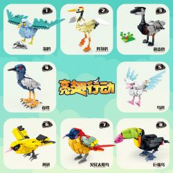 Kazi KY80060 80060 CHIẾN DỊCH BRIGHT WINGS 8 MÔ HÌNH HẢI ÂU SẾU ĐẦU ĐỎ NGỖNG HÀ DIỆC ĐÊM QUẠ CHIM VÀNG ANH HÚT MẬT ĐUÔI LỬA TUCAN bộ đồ chơi xếp lắp ráp ghép mô hình Creator Sáng Tạo 1369 khối