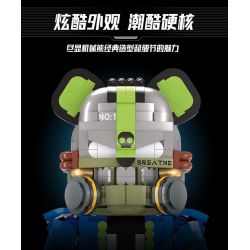 WANGAO 188020 DU KHÁCH NGUY HIỂM 15 GẤU CƠ KHÍ 400% bộ đồ chơi xếp lắp ráp ghép mô hình BEAR ROBOT