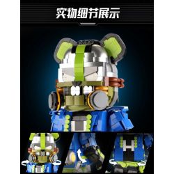 WANGAO 188020 DU KHÁCH NGUY HIỂM 15 GẤU CƠ KHÍ 400% bộ đồ chơi xếp lắp ráp ghép mô hình BEAR ROBOT