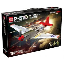 QuanGuan 100278 Quan Guan 100278 MÁY BAY CHIẾN ĐẤU P-51D MUSTANG bộ đồ chơi xếp lắp ráp ghép mô hình Military Army P-51D MUSTANG FIGHTER Quân Sự Bộ Đội 580 khối