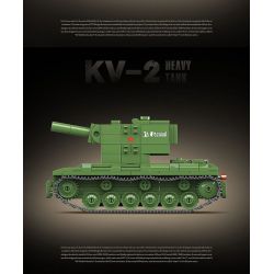 QuanGuan 100248 Quan Guan 100248 XE TĂNG HẠNG NẶNG KV-2 CỦA LIÊN XÔ bộ đồ chơi xếp lắp ráp ghép mô hình Military Army KV-2 HEAVY TANK Quân Sự Bộ Đội 472 khối