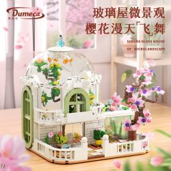 DUOMAIKA D2011 2011 NHÀ KÍNH SAKURA bộ đồ chơi xếp lắp ráp ghép mô hình SAKURA GLASS HOUSE 730 khối