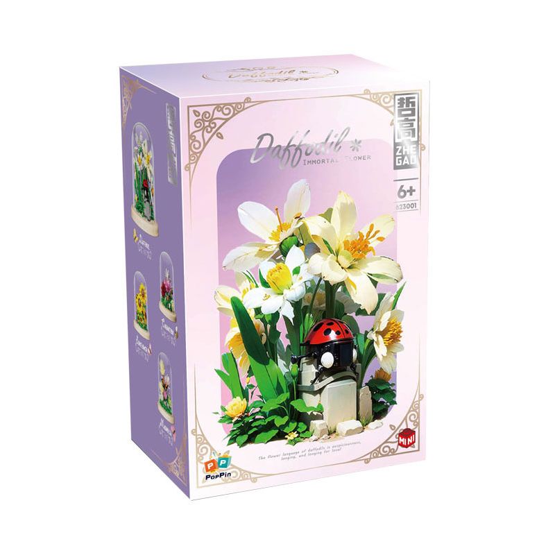 ZHEGAO 623001 HOA THỦY TIÊN bộ đồ chơi xếp lắp ráp ghép mô hình Creator DAFFODIL FLOWER Sáng Tạo 623 khối
