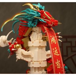 KAKAKEY KK-JM62207 JM62207 62207 KKJM62207 GUOCHAO PANLONGZHU bộ đồ chơi xếp lắp ráp ghép mô hình Creator THE SPRING FESTIVAL Sáng Tạo 2150 khối