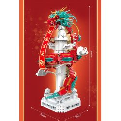 KAKAKEY KK-JM62207 JM62207 62207 KKJM62207 GUOCHAO PANLONGZHU bộ đồ chơi xếp lắp ráp ghép mô hình Creator THE SPRING FESTIVAL Sáng Tạo 2150 khối