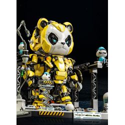 WELLEADZ 6105 GẤU TRÚC CƠ KHÍ bộ đồ chơi xếp lắp ráp ghép mô hình MECHA PANDA FIGHTING 2198 khối