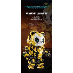 WELLEADZ 6105 GẤU TRÚC CƠ KHÍ bộ đồ chơi xếp lắp ráp ghép mô hình MECHA PANDA FIGHTING 2198 khối