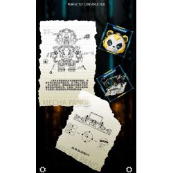 WELLEADZ 6105 GẤU TRÚC CƠ KHÍ bộ đồ chơi xếp lắp ráp ghép mô hình MECHA PANDA FIGHTING 2198 khối