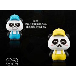WELLEADZ 6105 GẤU TRÚC CƠ KHÍ bộ đồ chơi xếp lắp ráp ghép mô hình MECHA PANDA FIGHTING 2198 khối