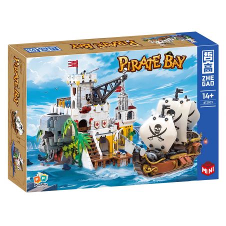 ZHEGAO 612021 VỊNH CƯỚP BIỂN bộ đồ chơi xếp lắp ráp ghép mô hình Pirates Of The Caribbean PIRATE BAY Cướp Biển Vùng Caribe 2461 khối