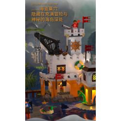 ZHEGAO 612021 VỊNH CƯỚP BIỂN bộ đồ chơi xếp lắp ráp ghép mô hình Pirates Of The Caribbean PIRATE BAY Cướp Biển Vùng Caribe 2461 khối