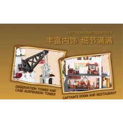 ZHEGAO 612021 VỊNH CƯỚP BIỂN bộ đồ chơi xếp lắp ráp ghép mô hình Pirates Of The Caribbean PIRATE BAY Cướp Biển Vùng Caribe 2461 khối