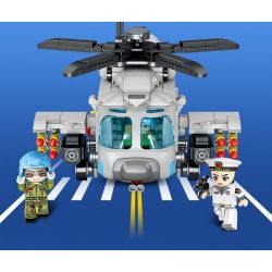 SEMBO 202218 NHÓM CHIẾN ĐẤU CƠ SIÊU DỄ THƯƠNG TRỰC THĂNG Z-20 bộ đồ chơi xếp lắp ráp ghép mô hình Military Army Quân Sự Bộ Đội 445 khối