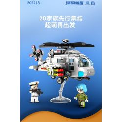 SEMBO 202218 NHÓM CHIẾN ĐẤU CƠ SIÊU DỄ THƯƠNG TRỰC THĂNG Z-20 bộ đồ chơi xếp lắp ráp ghép mô hình Military Army Quân Sự Bộ Đội 445 khối