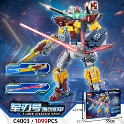 WOMA C4003 4003 MÁY TẤN CÔNG SABER bộ đồ chơi xếp lắp ráp ghép mô hình BLADED ATTACKER ROBOT 1099 khối