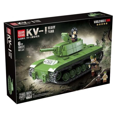 QuanGuan 100271 Quan Guan 100271 XE TĂNG HẠNG NẶNG KY-1 bộ đồ chơi xếp lắp ráp ghép mô hình Military Army Quân Sự Bộ Đội 481 khối