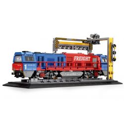 JMBRICKLAYER 51106 REOBRIX 66021 TÀU CHỞ HÀNG ĐẦU MÁY DIESEL G2000 bộ đồ chơi xếp lắp ráp ghép mô hình City G2000 EUROPEAN FREIGHT TRAIN Thành Phố 1980 khối