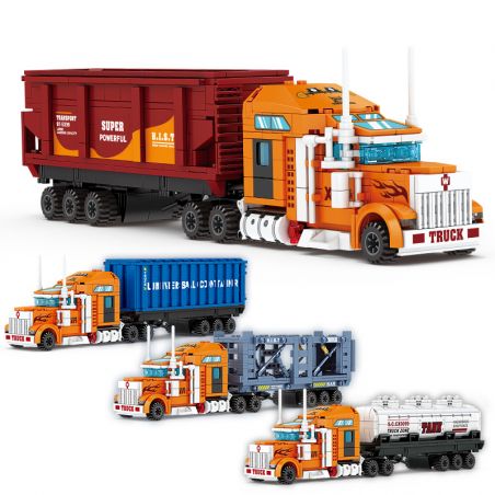 Kazi KY98272 98272 XE CONTAINER bộ đồ chơi xếp lắp ráp ghép mô hình City MULTI PURPOSE CONTAINER TRUCK Thành Phố 1514 khối