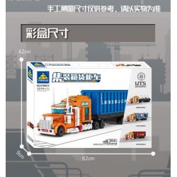 Kazi KY98272 98272 XE CONTAINER bộ đồ chơi xếp lắp ráp ghép mô hình City MULTI PURPOSE CONTAINER TRUCK Thành Phố 1514 khối