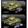 PanlosBrick 632012 Panlos Brick 632012 XE TĂNG T-34 bộ đồ chơi xếp lắp ráp ghép mô hình Military Army Quân Sự Bộ Đội 1726 khối