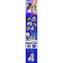 ZHEGAO HT1006 1006 TÀU CON THOI GIỮA CÁC VÌ SAO TÊN LỬA bộ đồ chơi xếp lắp ráp ghép mô hình INTERSTELLAR TRAVEL INTERPLANETARY ROCKET