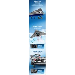 SEMBO 202197 non  MỘT QUỐC GIA HÙNG MẠNH MÁY BAY NÉM BOM TÀNG HÌNH bộ đồ chơi xếp lắp ráp ghép mô hình Military Army Quân Sự Bộ Đội 1163 khối